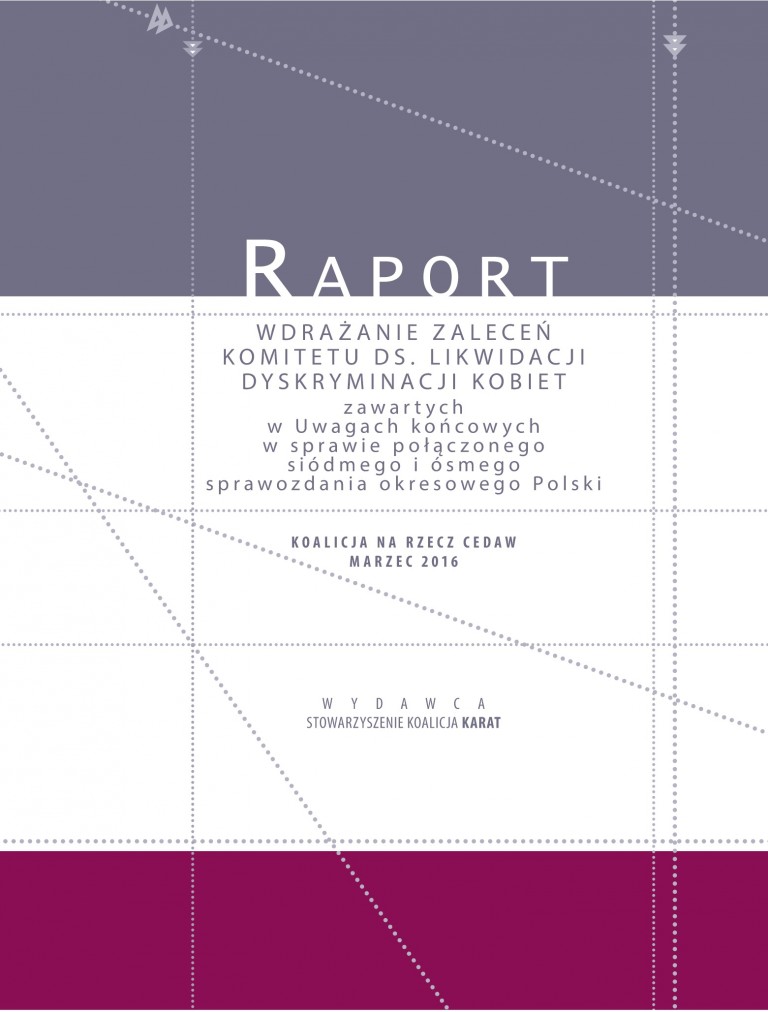 Raport: Wdrażanie zaleceń Komitetu ds. Likwidacji Dyskryminacji Kobiet