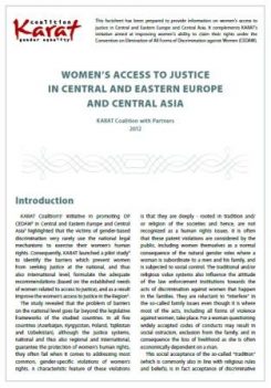 Infosheet: Women's access to justice in Central and Eastern Europe and Central Asia (Also in Russian).